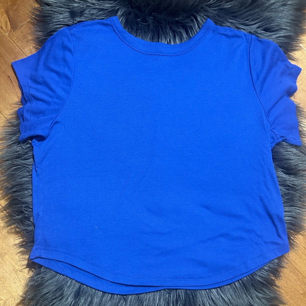 Old Navy Snug Crop Top Blue Size XL Tall - Picture 4 of 6